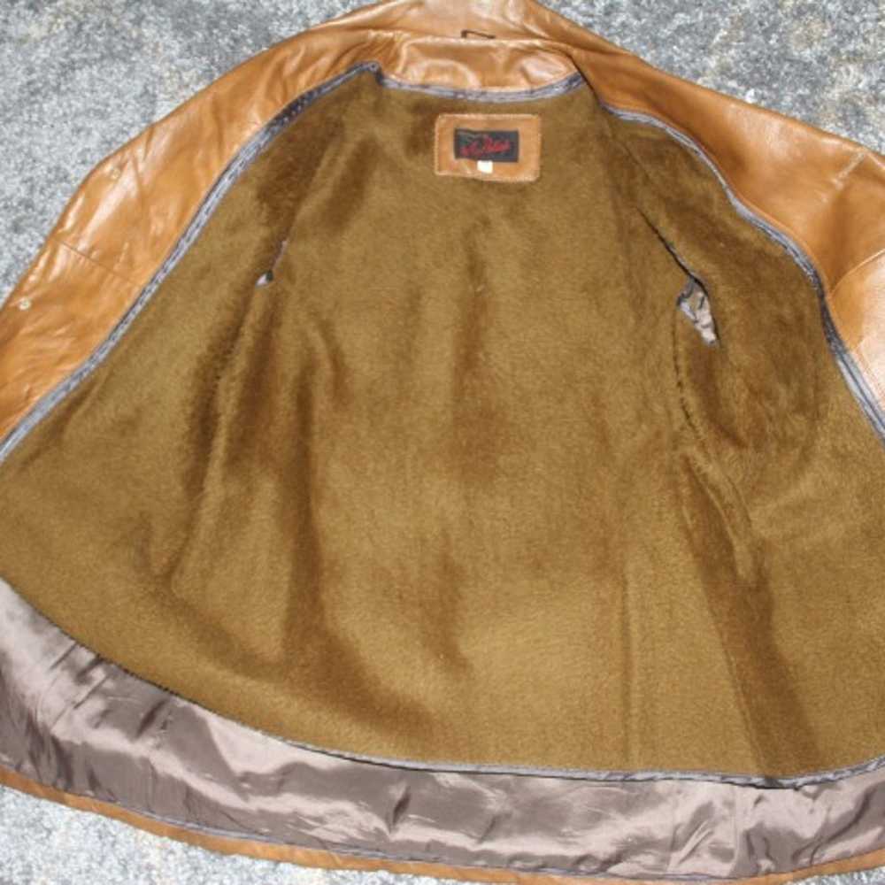 Brown Leather Jacket size 38 vintage style - image 4