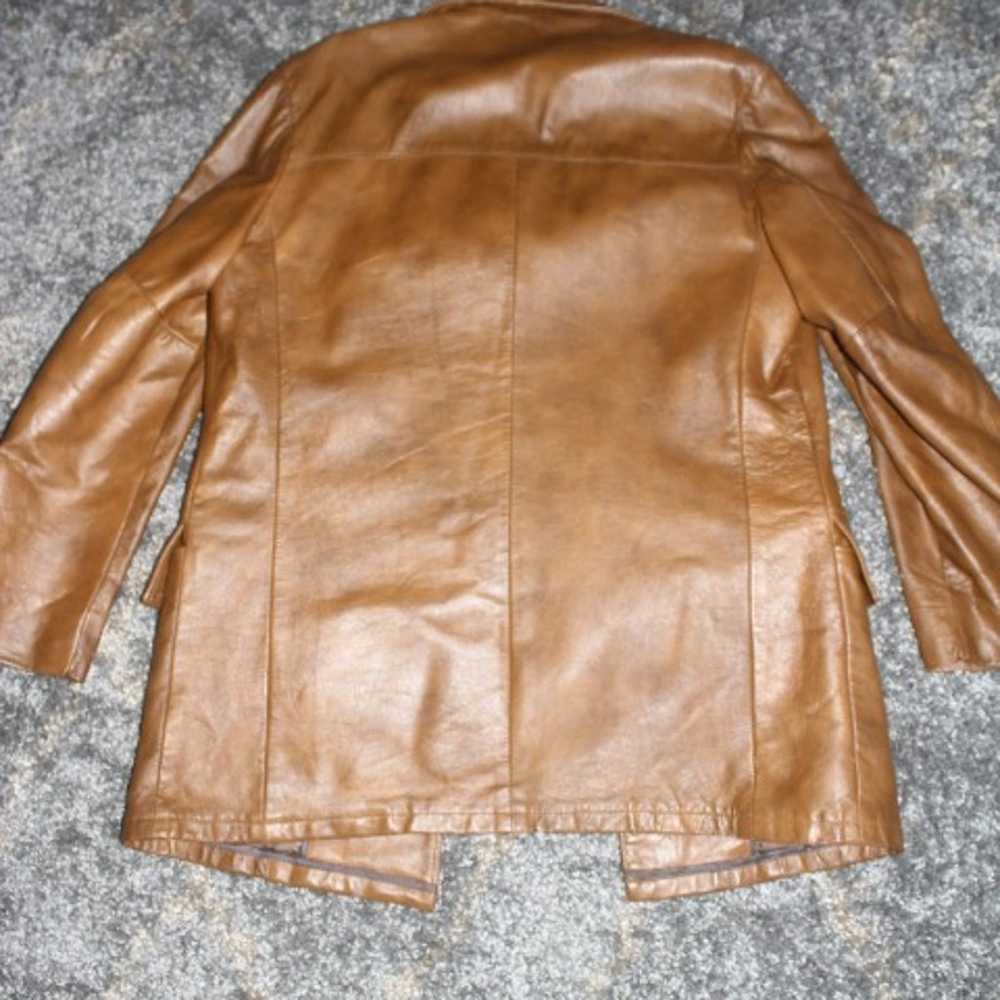 Brown Leather Jacket size 38 vintage style - image 6