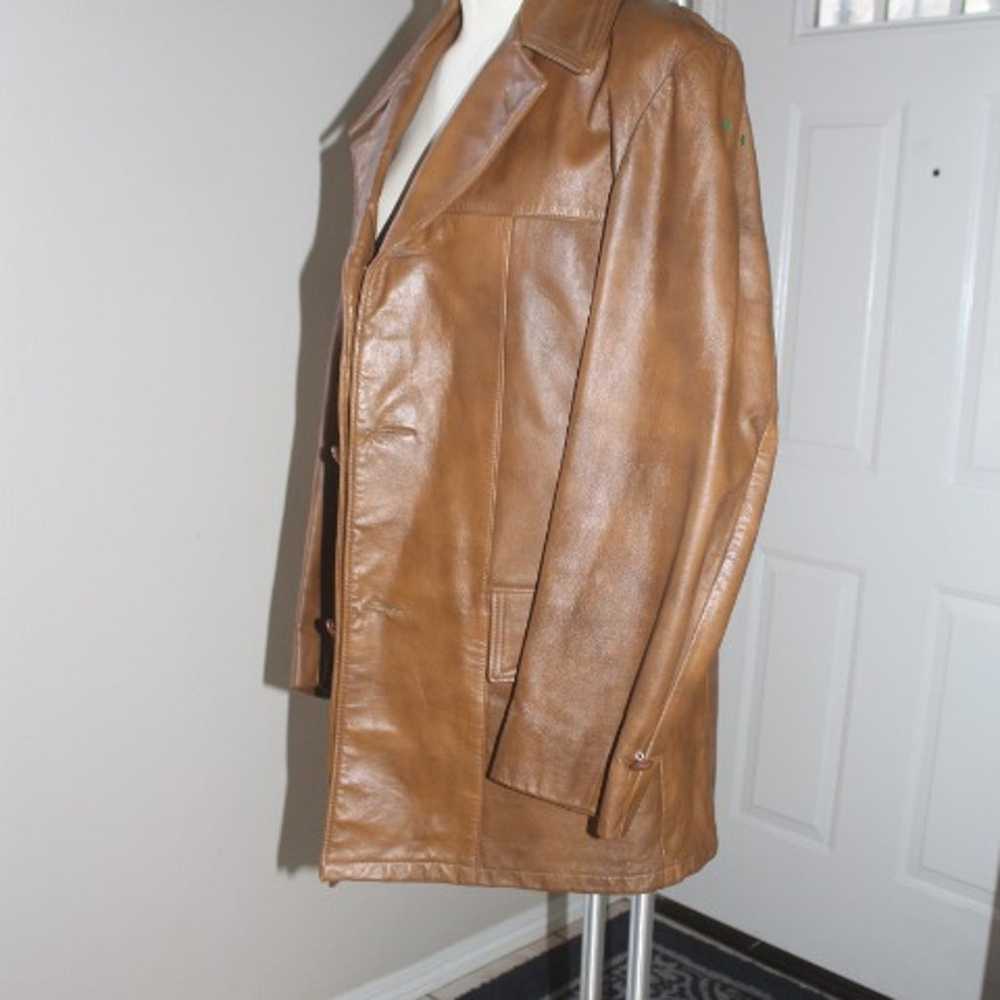 Brown Leather Jacket size 38 vintage style - image 9