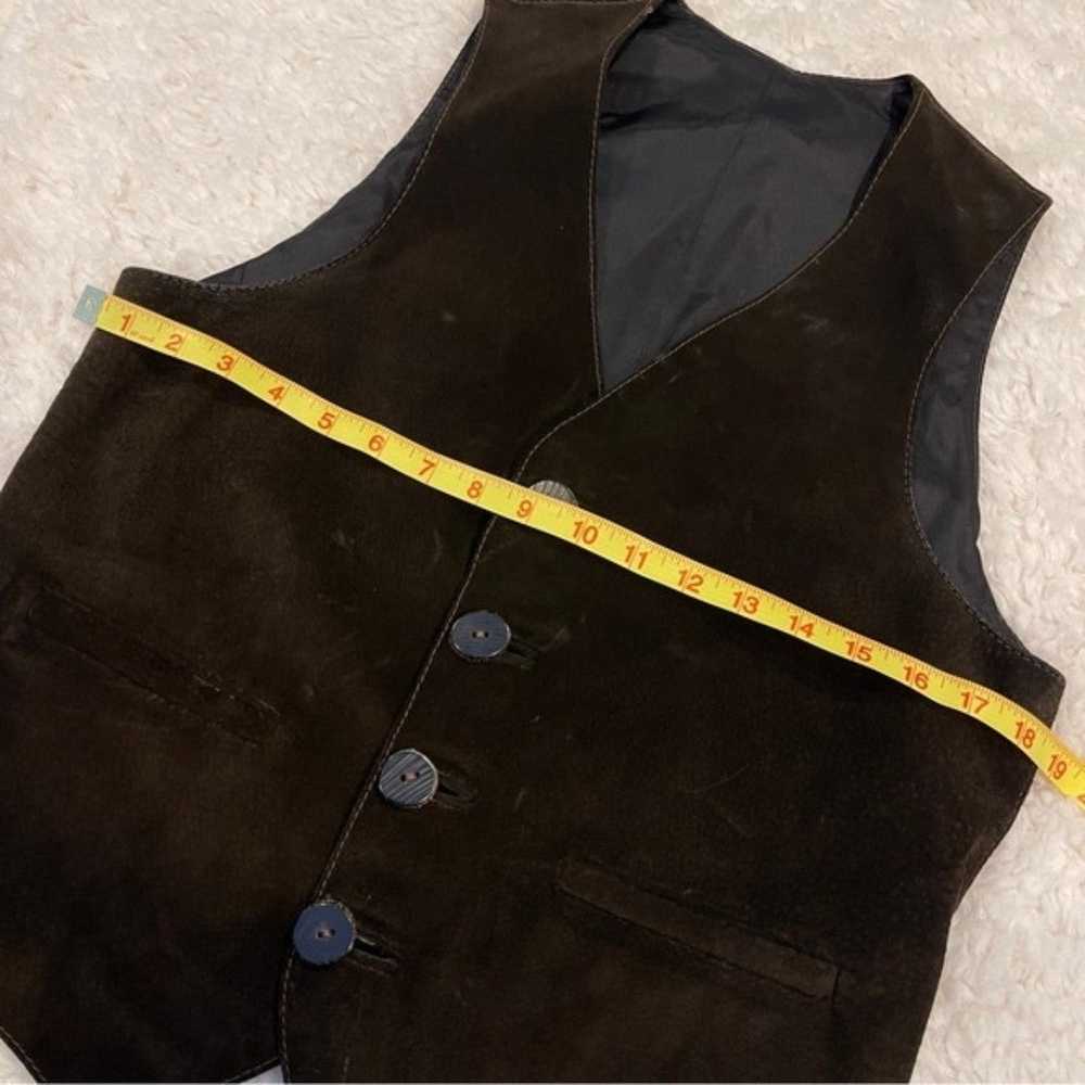 Vintage 60s Custom Leather Vest Ann Arbor MI Suwa… - image 12