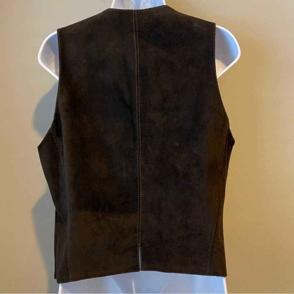 Vintage 60s Custom Leather Vest Ann Arbor MI Suwa… - image 8