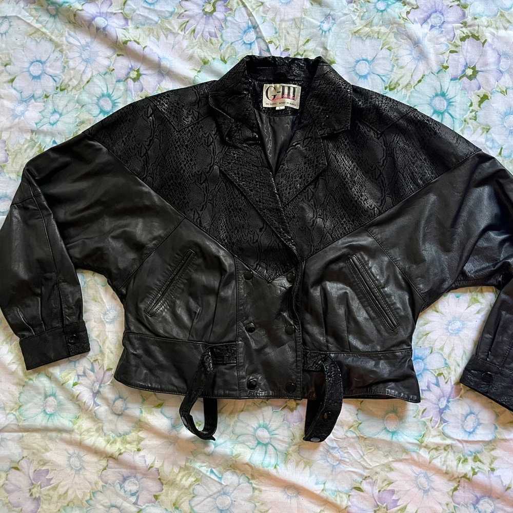 vintage 80s G-III leather jacket - image 1