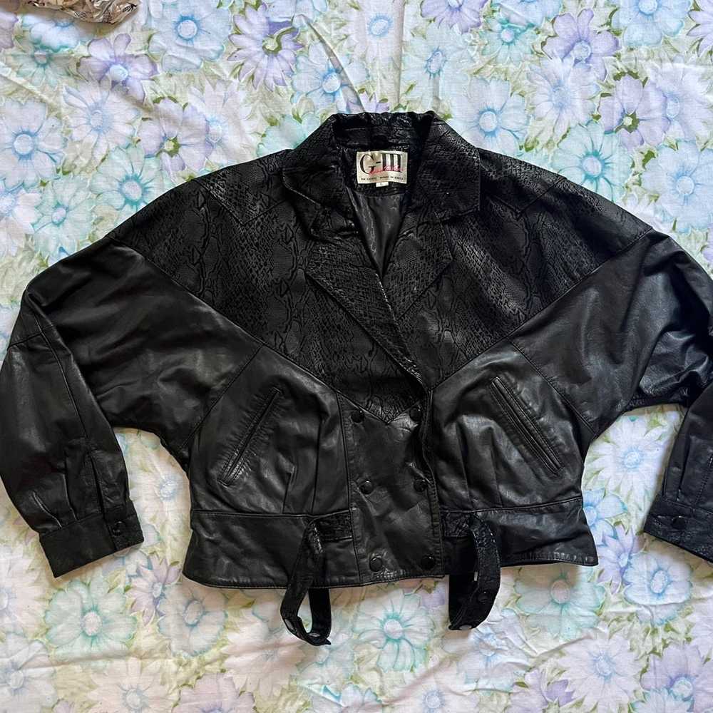 vintage 80s G-III leather jacket - image 5