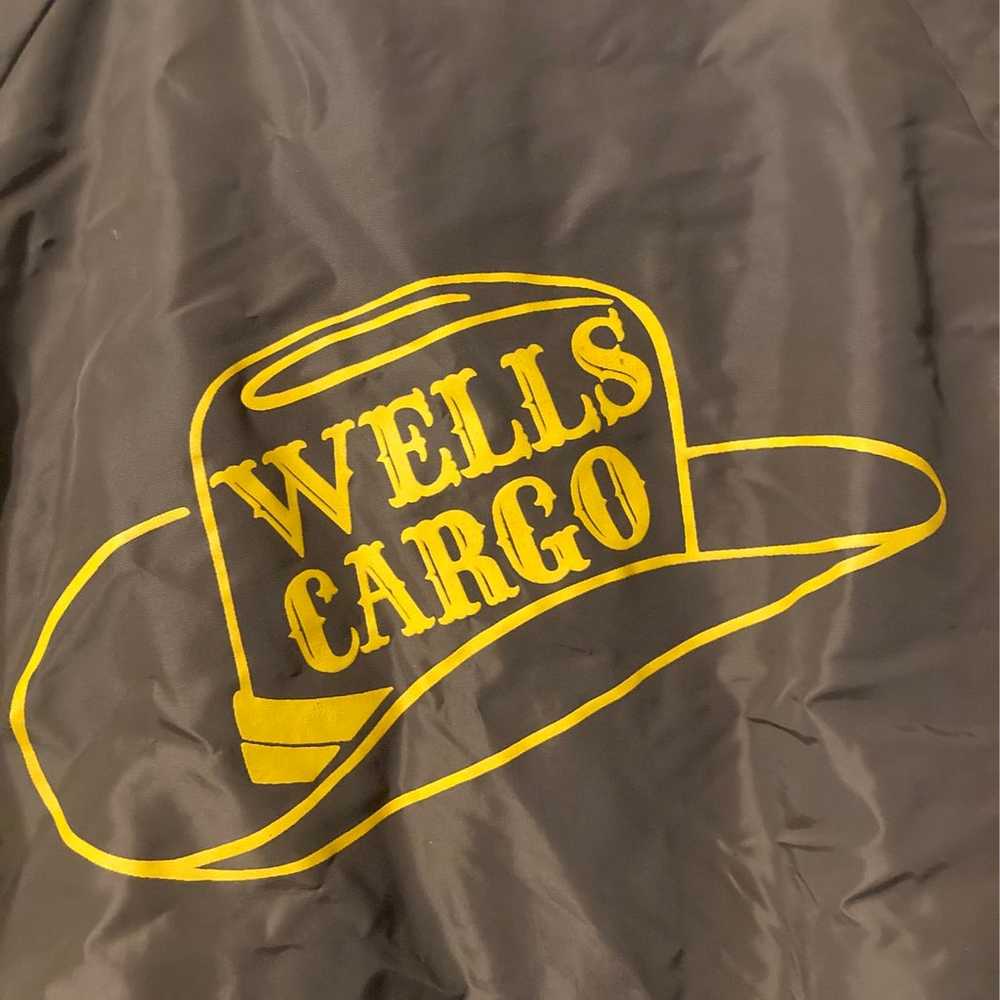 Vintage Wells CARGO Button Down Bomber Jacket.  S… - image 2