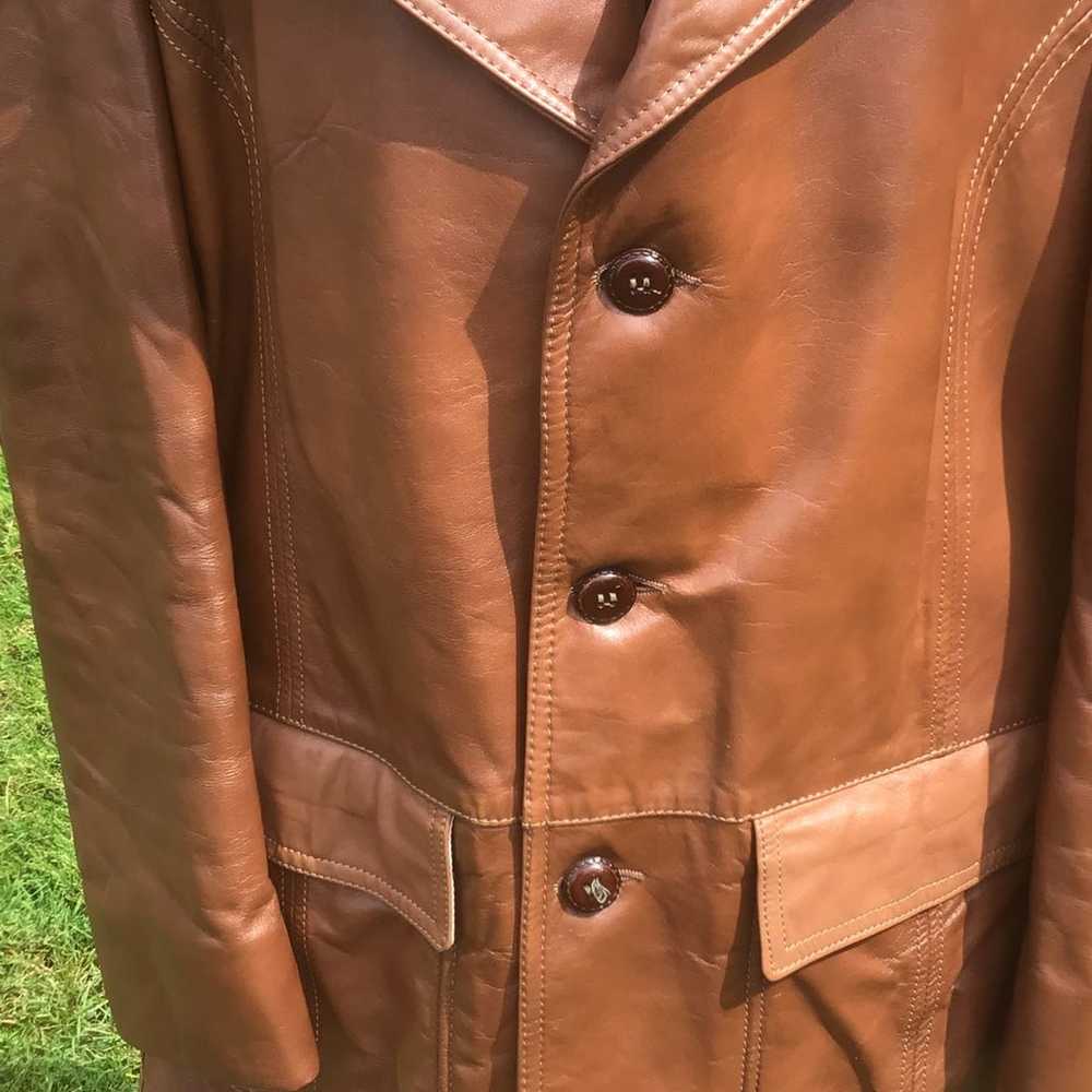 Vintage 1960s Mens Leather Jacket 40 - image 2