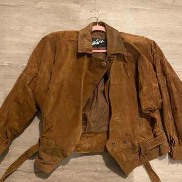 Vintage 1960s Leather Cropped Jacket - image 1