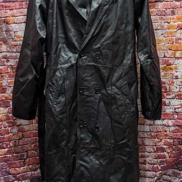 Vintage Leather Coat with belt and removable liner - image 1