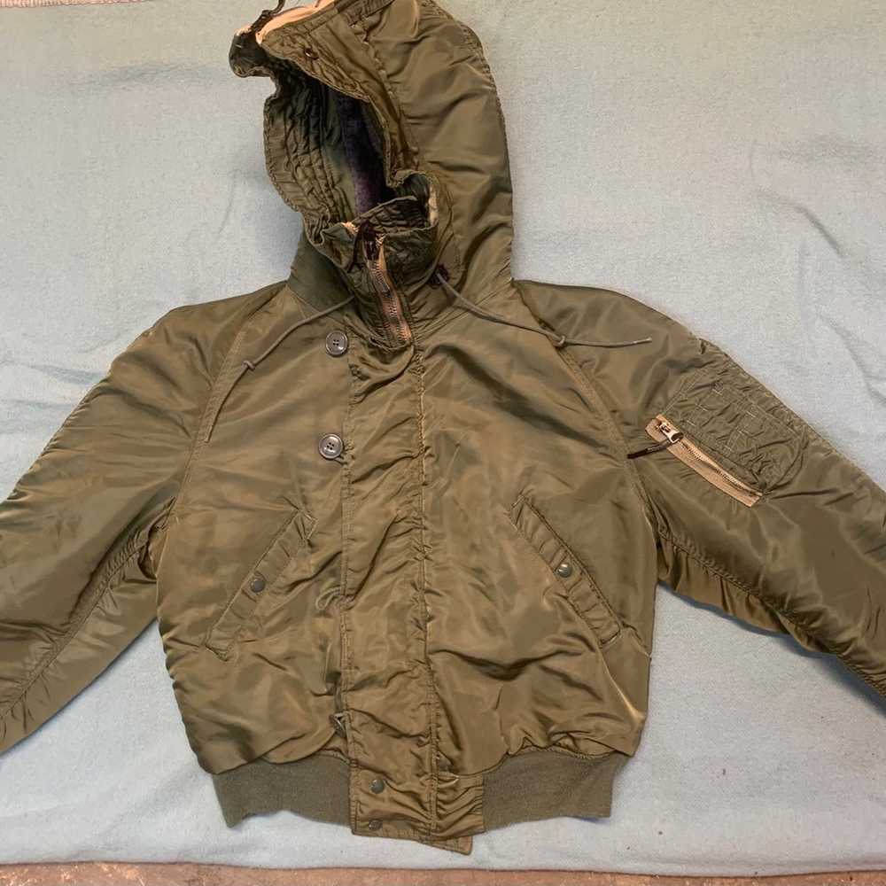 Medium vintage flying mans jacket  with heavy zip… - image 2