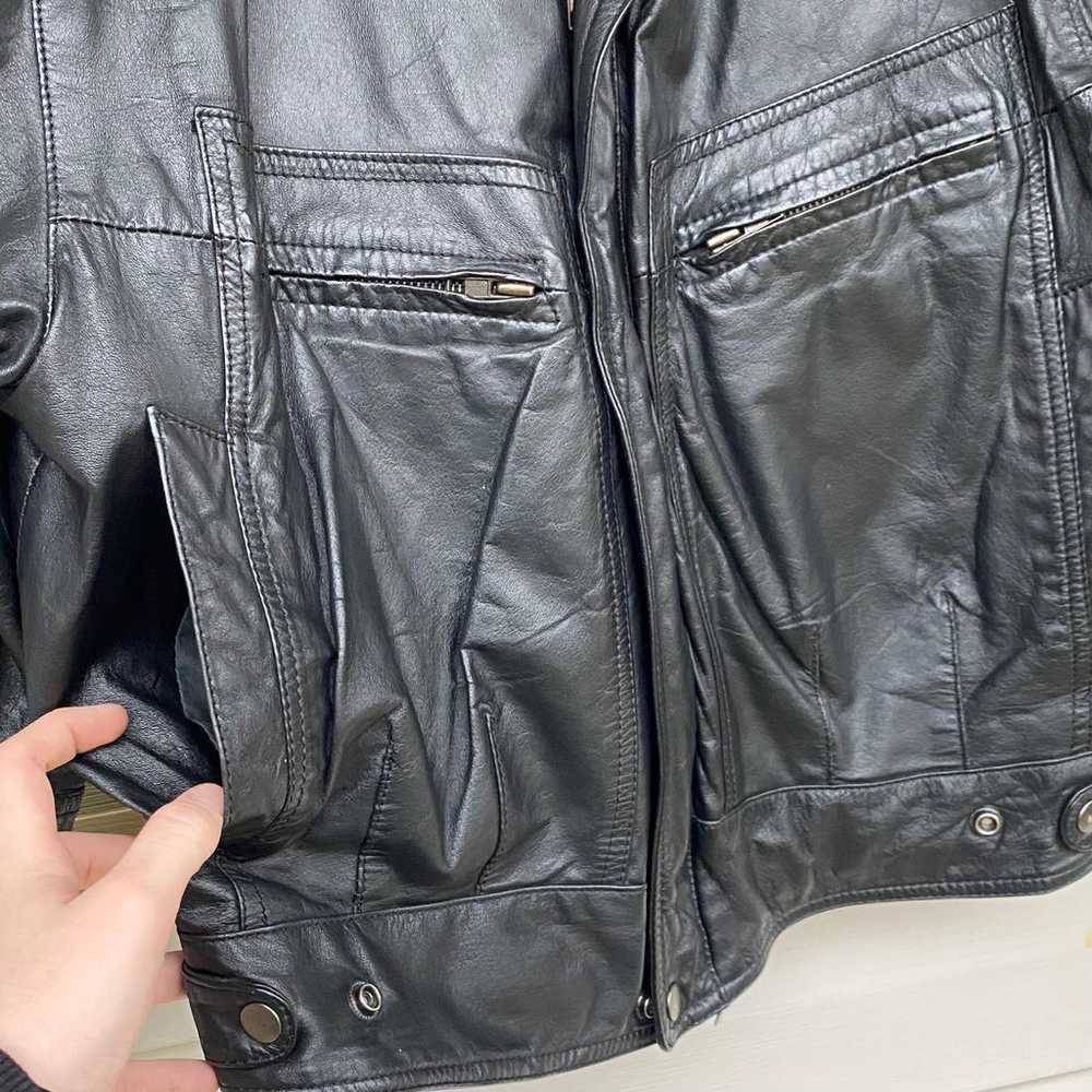 Vintage 90s Byrnes Baker Leather Jacket Thinsulat… - image 3
