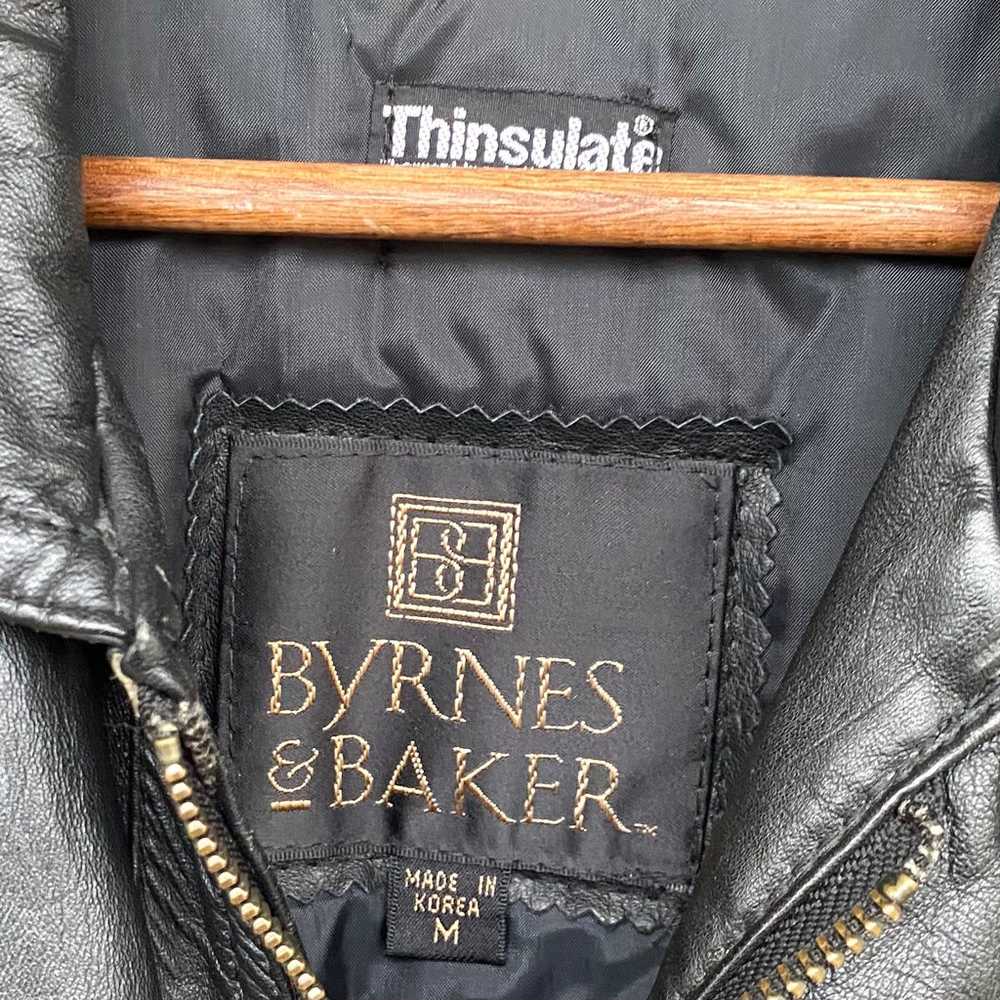 Vintage 90s Byrnes Baker Leather Jacket Thinsulat… - image 4