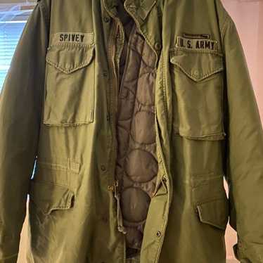 Small Vintage US Army Quilted Jacket Liners / Liner Jacket, M65 M