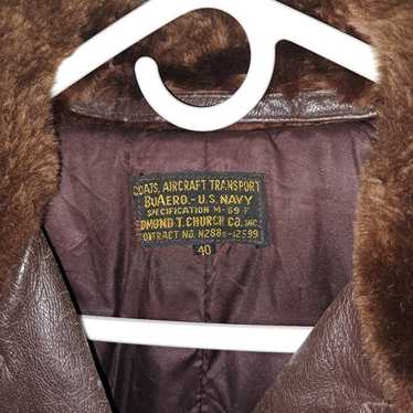 WW11 Navy leather jacket - image 1