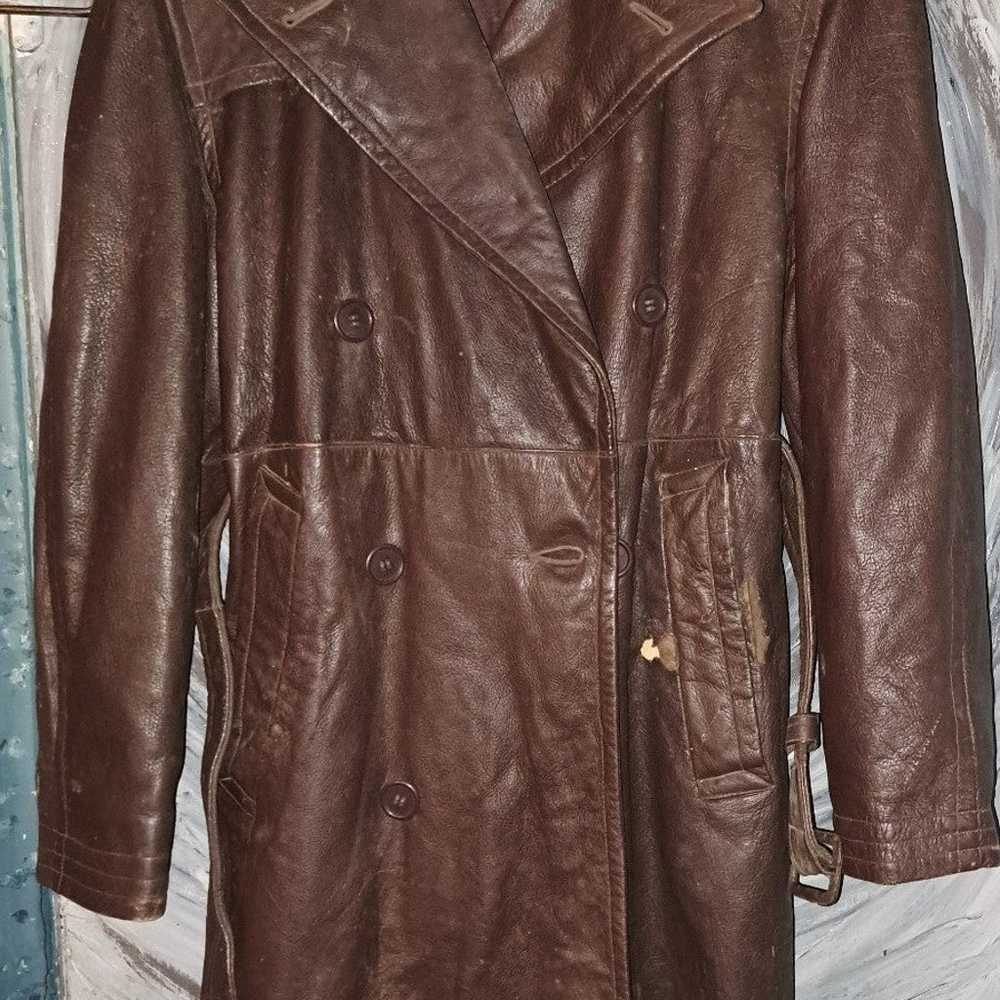 WW11 Navy leather jacket - image 7