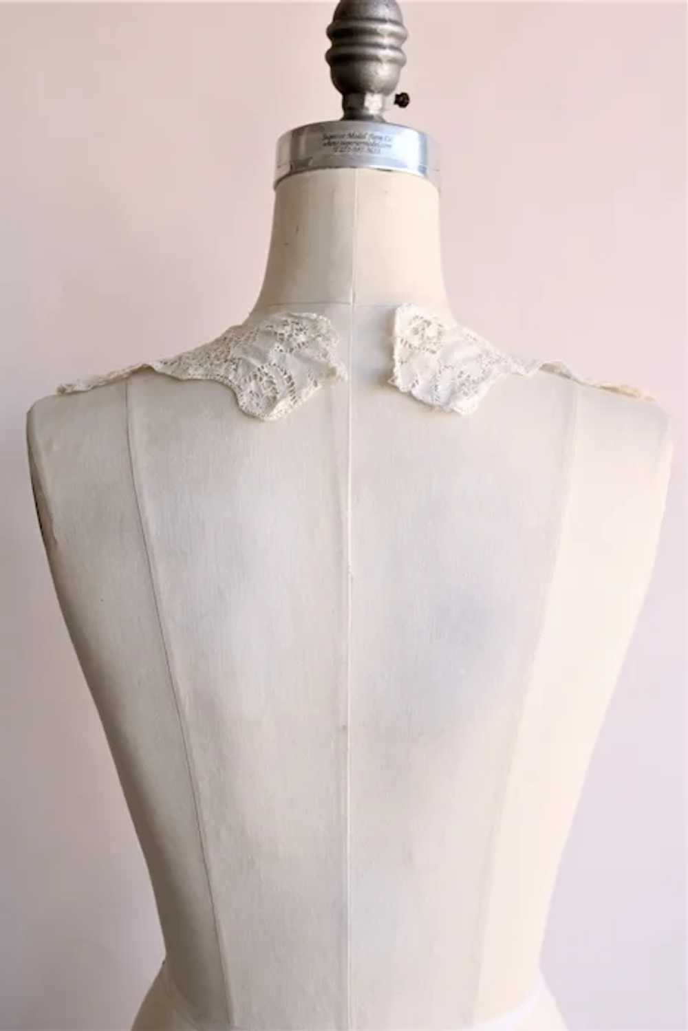 Vintage Antique 1900s Lace Collar, Ivory Detachab… - image 10