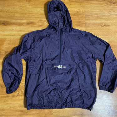 Vintage Notre Dame Windbreaker Hoodie Jacket Crab… - image 1