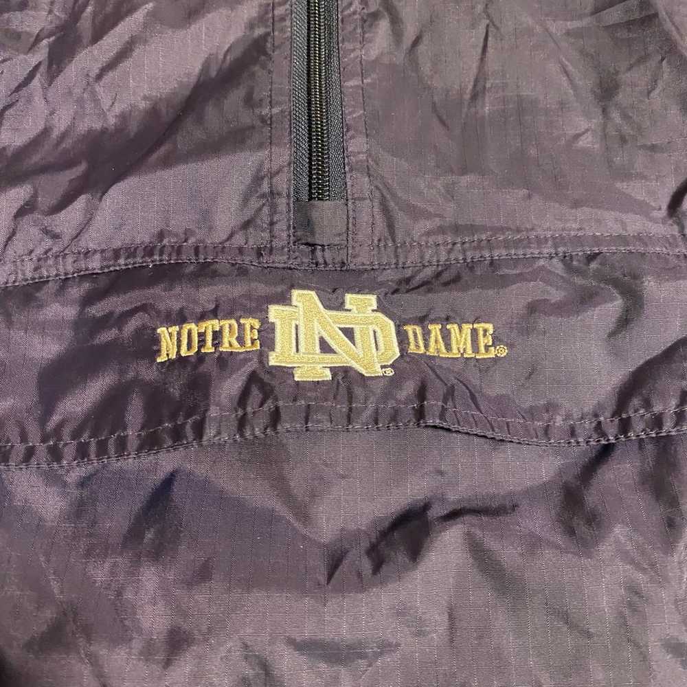 Vintage Notre Dame Windbreaker Hoodie Jacket Crab… - image 3