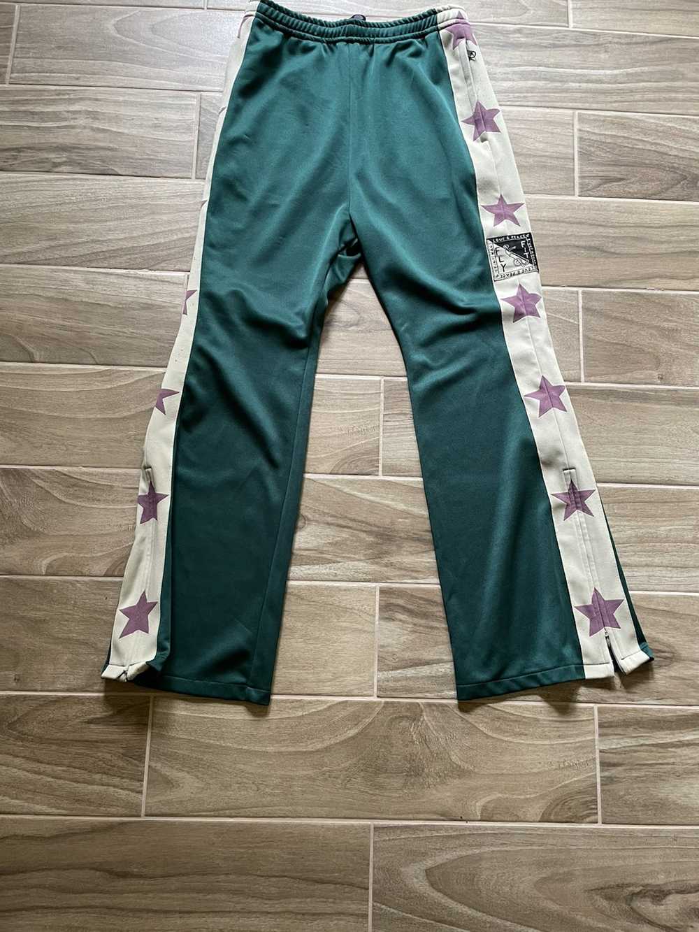 Kapital SOLD-KAPITAL green star flared track pants - image 1