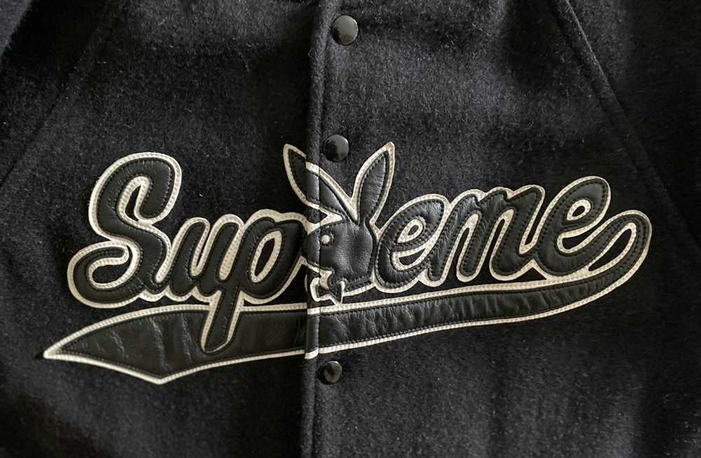 Supreme supreme x playboy 2017 varsity jacket - image 2