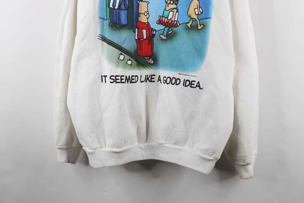 Vintage Vintage 90s Spell Out Dilbert Comic Sweat… - image 3