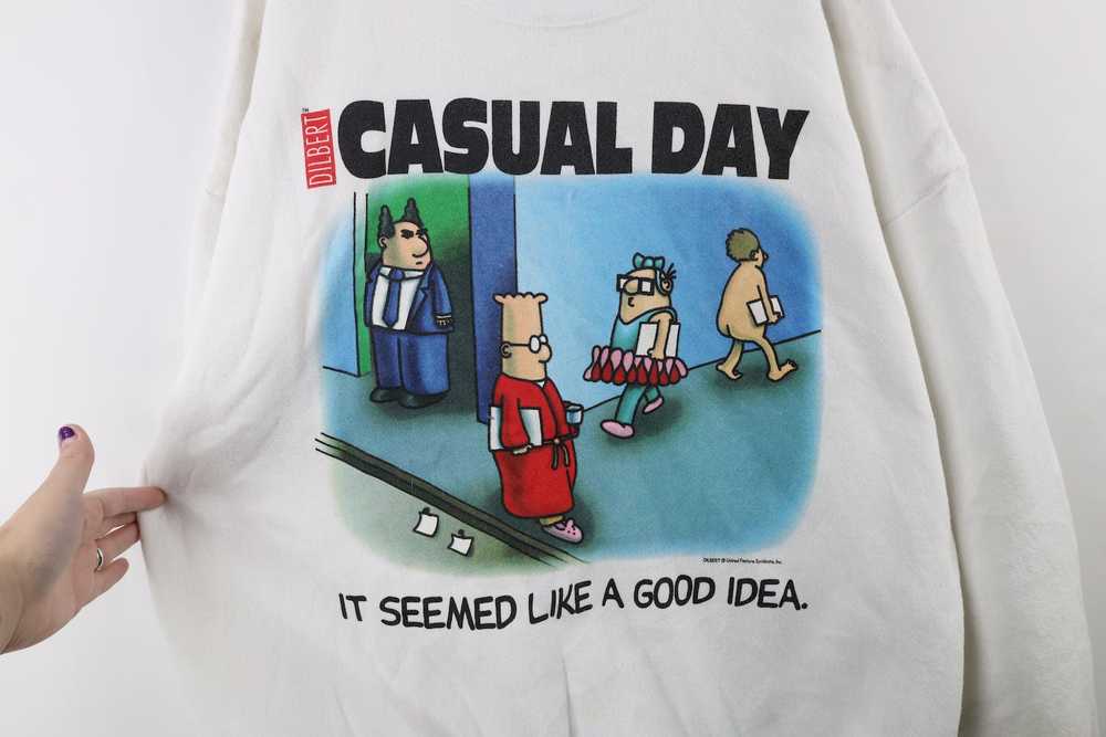 Vintage Vintage 90s Spell Out Dilbert Comic Sweat… - image 4