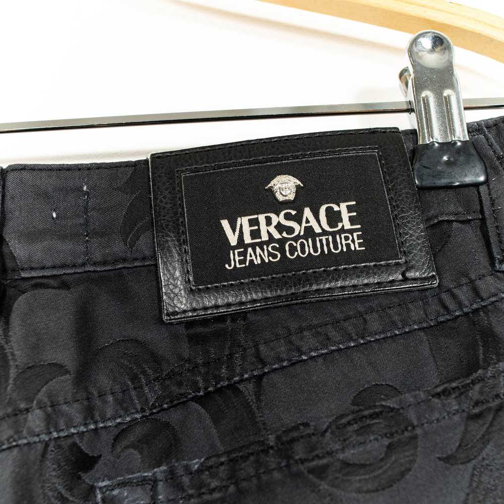Versace × Vintage Versace Jeans Black Abstract Pa… - image 5