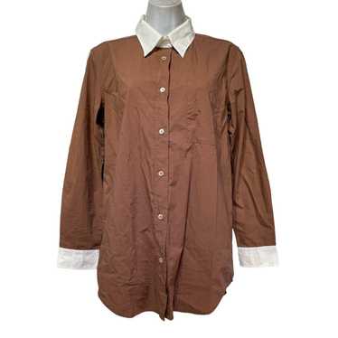 Forte forte forte italy brown cotton button up blo