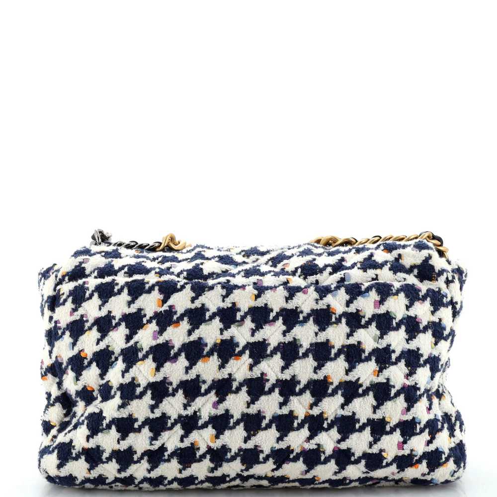 CHANEL 19 Flap Bag Quilted Houndstooth Tweed and … - image 4