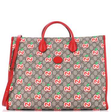 GUCCI Convertible Open Tote Apple GG Coated Canva… - image 1