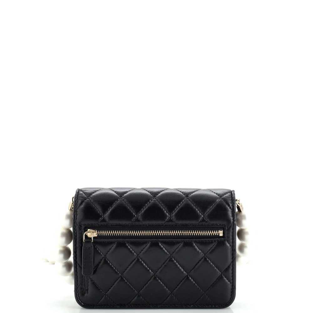 CHANEL Pearl Strap CC Wallet on Chain Quilted Cal… - image 3