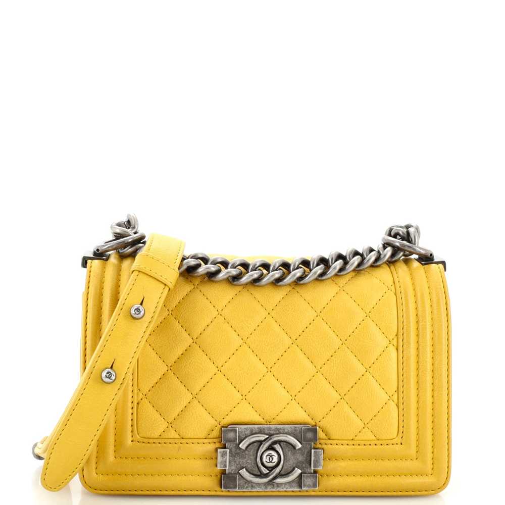 CHANEL Boy Flap Bag Quilted Lambskin Small - image 1