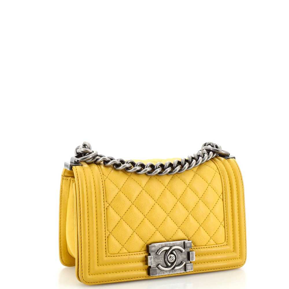 CHANEL Boy Flap Bag Quilted Lambskin Small - image 3