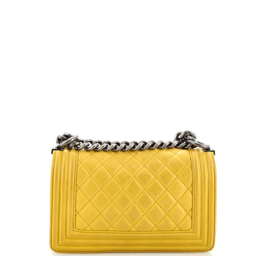 CHANEL Boy Flap Bag Quilted Lambskin Small - image 4