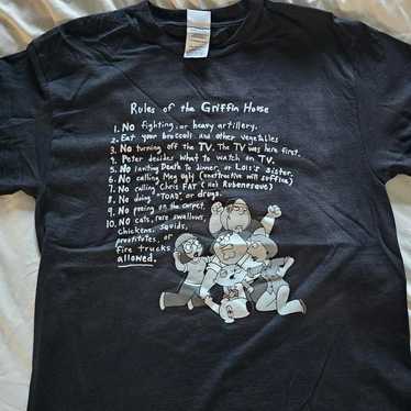 Vintage family guy rules of the griffin house t-s… - image 1
