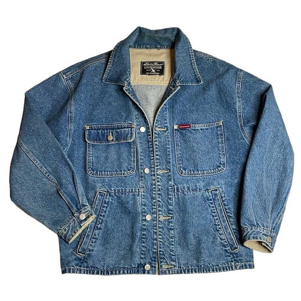 Vintage 90s Vintage Eddie Bauer Denim Field Jacke… - image 1