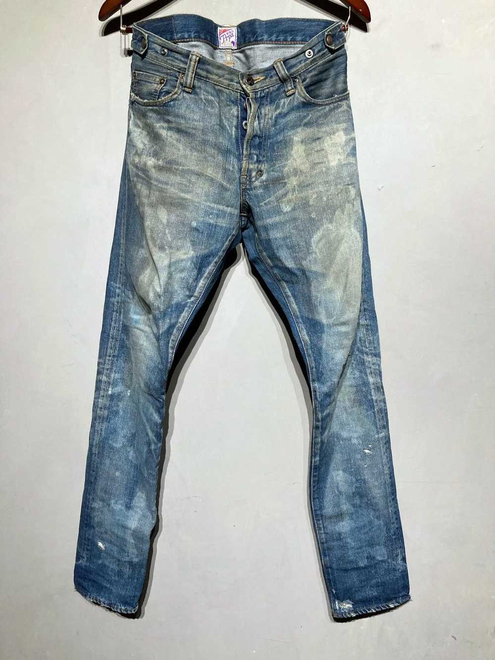 Prps $587 OG JAPANESE DENIM DISTRESSED DARK WASH … - image 1