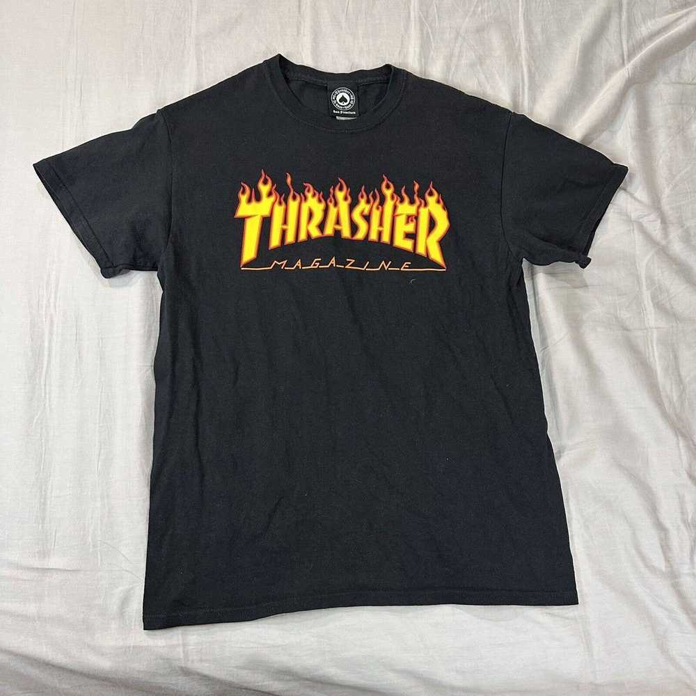 Thrasher Thrasher Magazine Black Flaming Logo Sho… - image 1