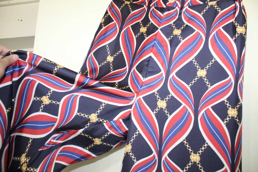 Gucci ribbon silk pants - image 4