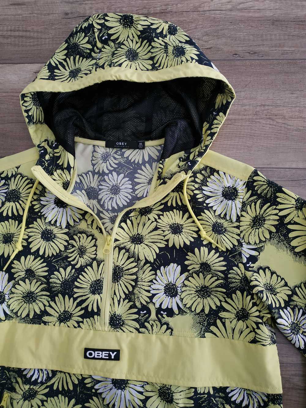 Obey × Streetwear OBEY 1/2 Zip Women's Floral Pri… - image 3