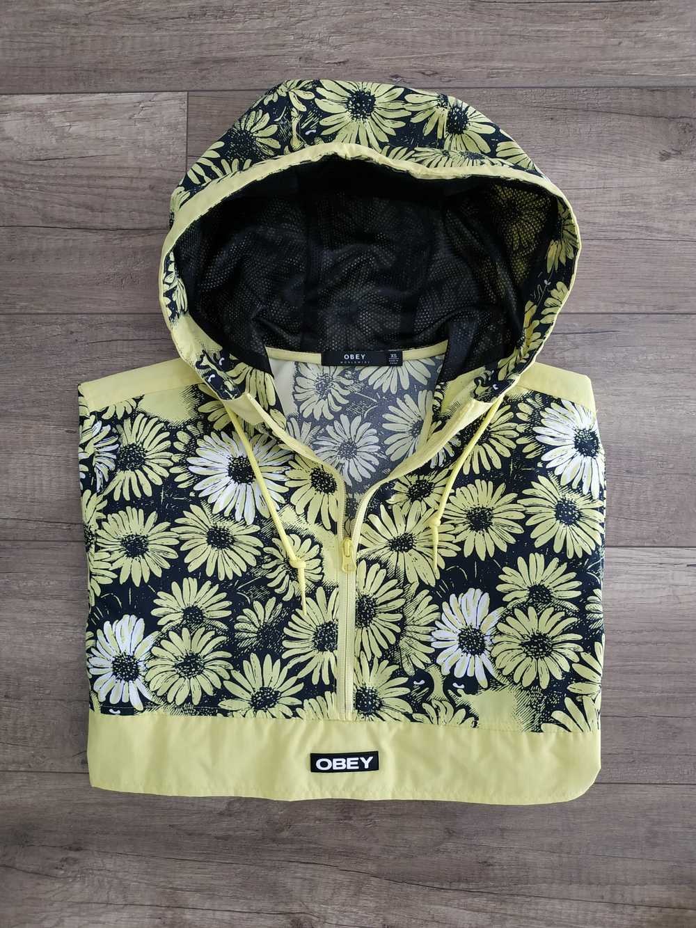 Obey × Streetwear OBEY 1/2 Zip Women's Floral Pri… - image 4