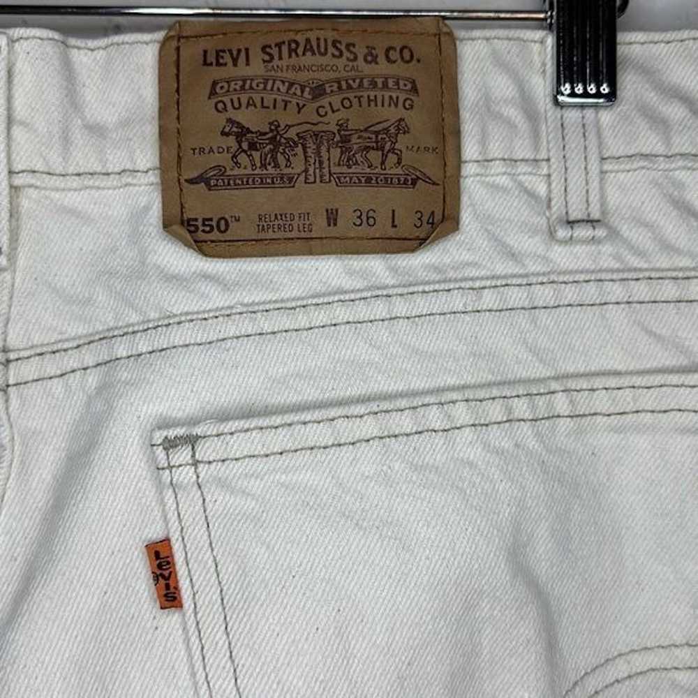 Levi's Vintage Levis 550 Beige Relaxed Fit Tapere… - image 5