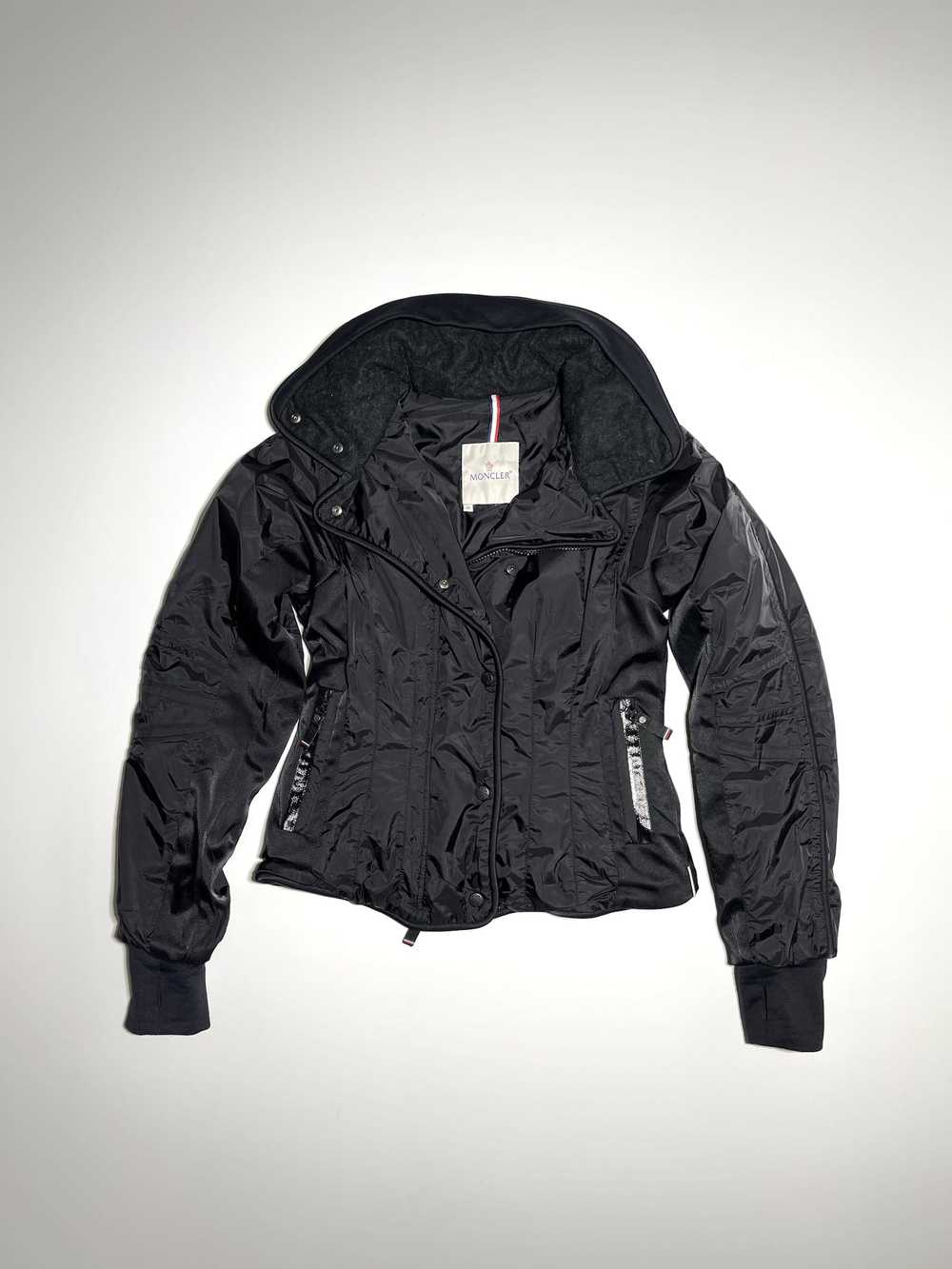 Moncler Vintage Y2K Moncler Women's Black Hooded … - image 1