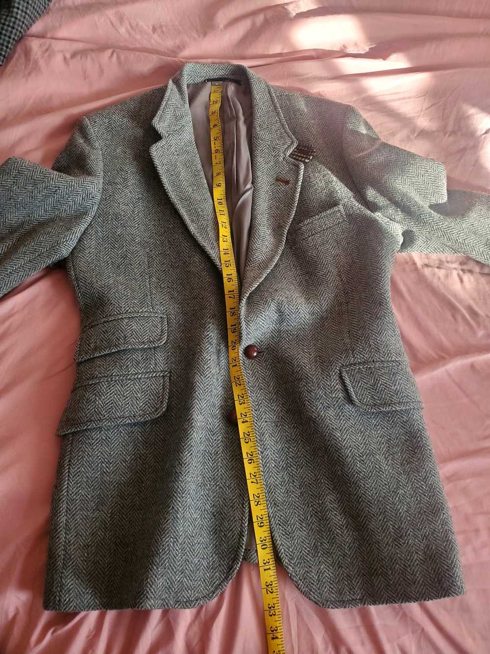 Made In Usa Vintage Tweed Hacking Blazer 💯 wool - image 4