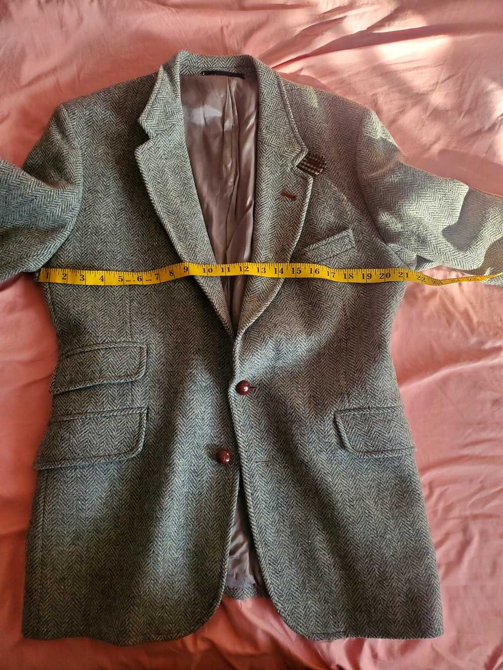 Made In Usa Vintage Tweed Hacking Blazer 💯 wool - image 5