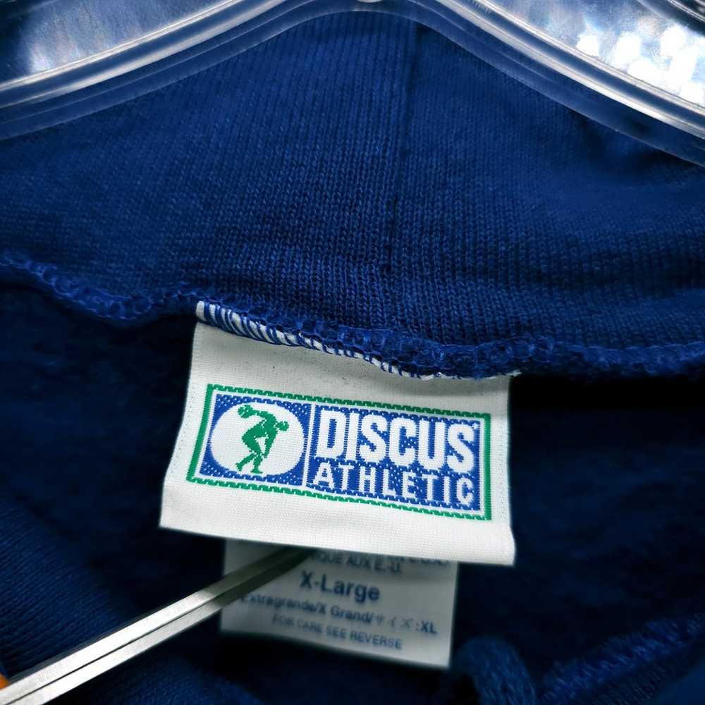 Vintage Discus Athletic Blue Hoodie Sweatshirt Pu… - image 7