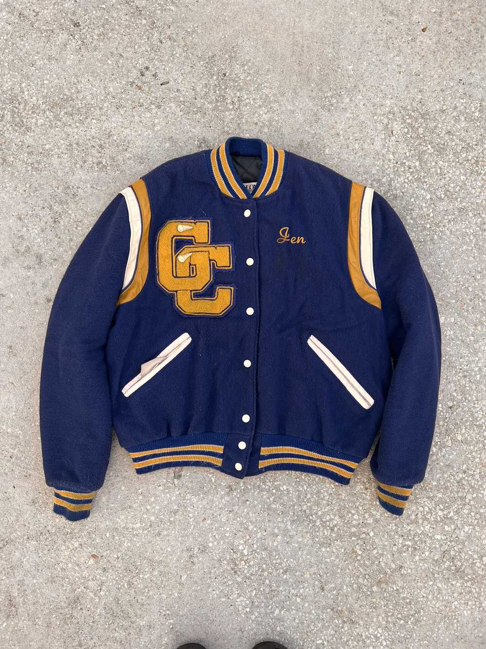 Delong × Varsity Jacket × Vintage Vintage DeLong … - image 1