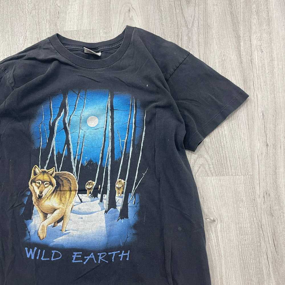 Vintage VINTAGE 90s Wild Earth Wolf Wolves Single… - image 2