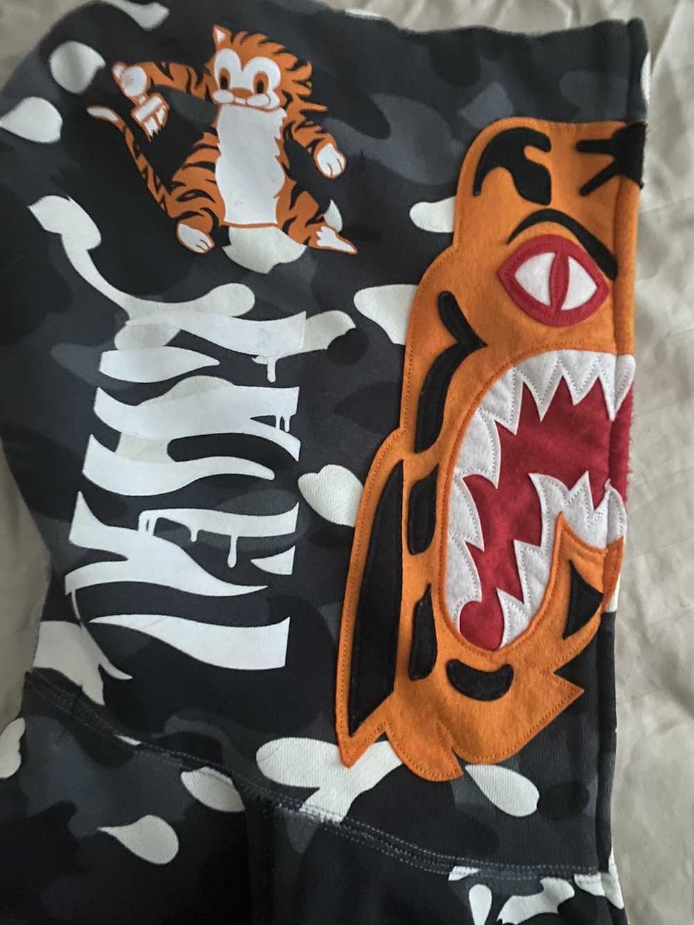 Bape City Camo Tiger Shark Half Full Zip Hoodie - image 4