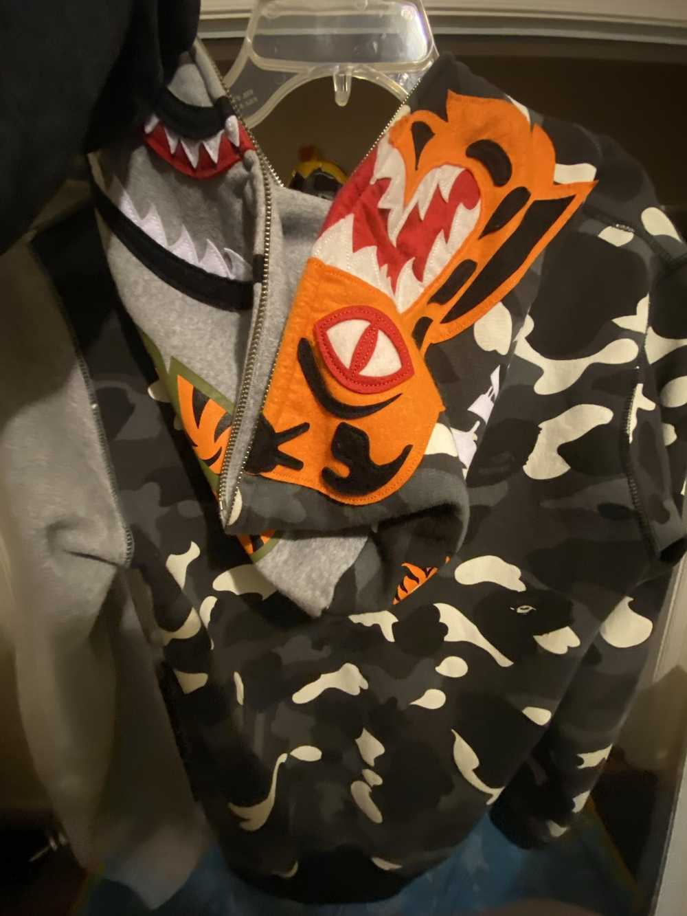 Bape City Camo Tiger Shark Half Full Zip Hoodie - image 5