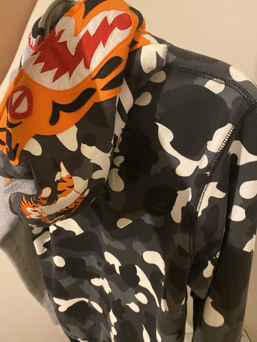 Bape City Camo Tiger Shark Half Full Zip Hoodie - image 6