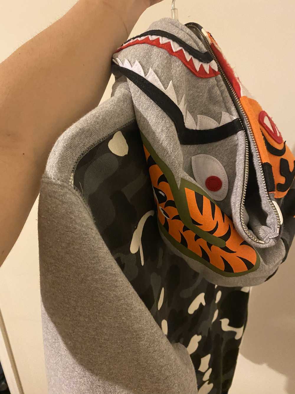 Bape City Camo Tiger Shark Half Full Zip Hoodie - image 7